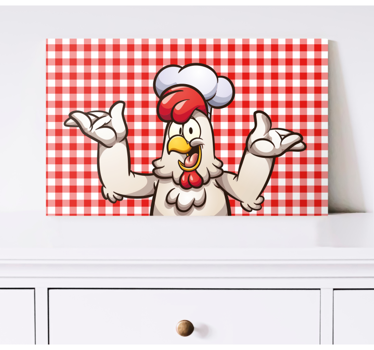 Quadro con uccelli personaggio della cucina dello chef - TenStickers