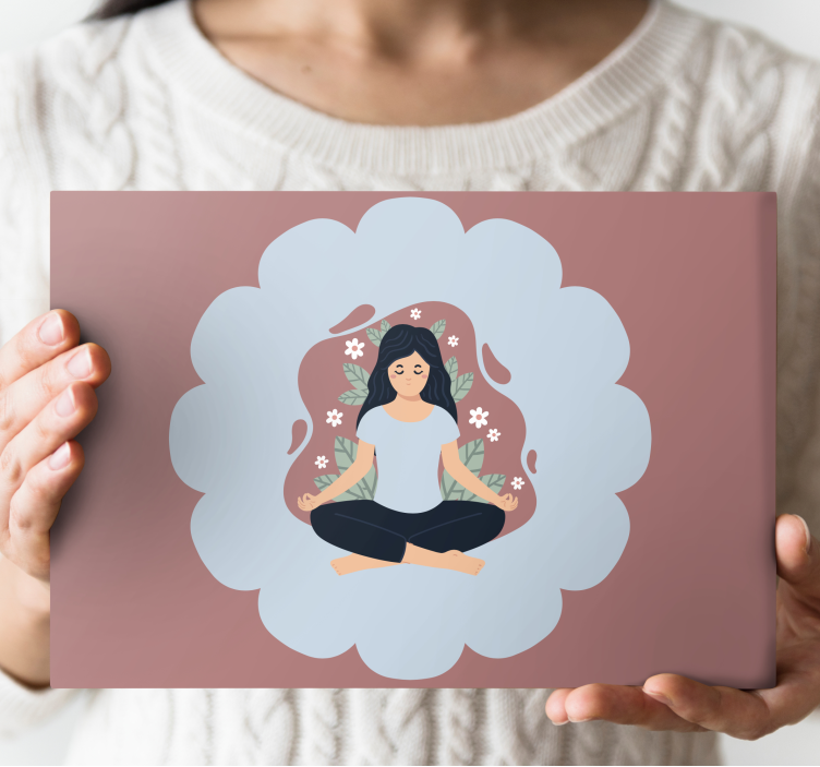 Quadro mandala aura floreale meditativa - TenStickers