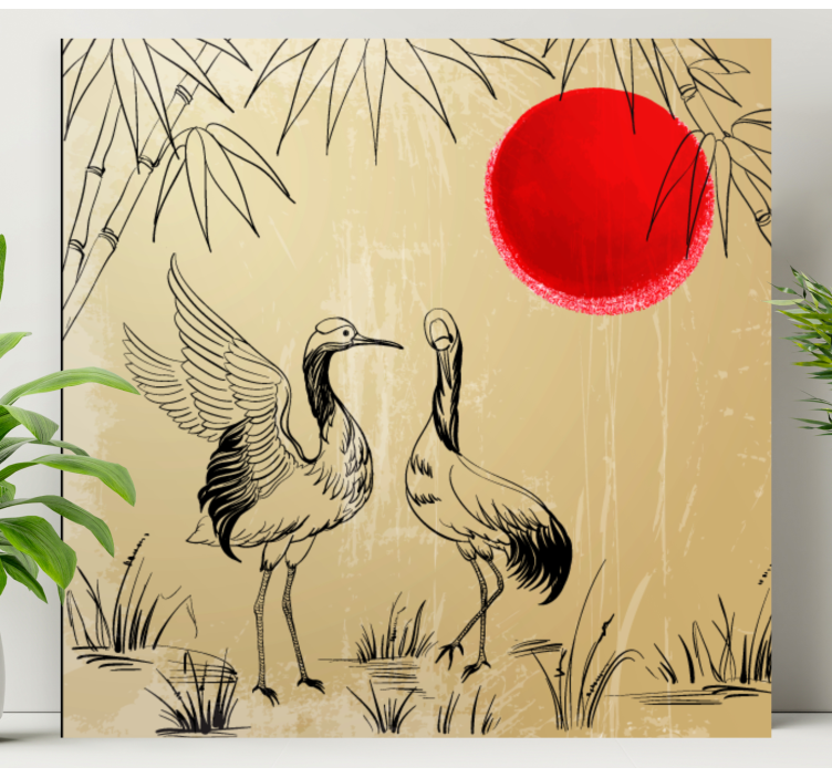 Quadro mandala gru e sole - TenStickers