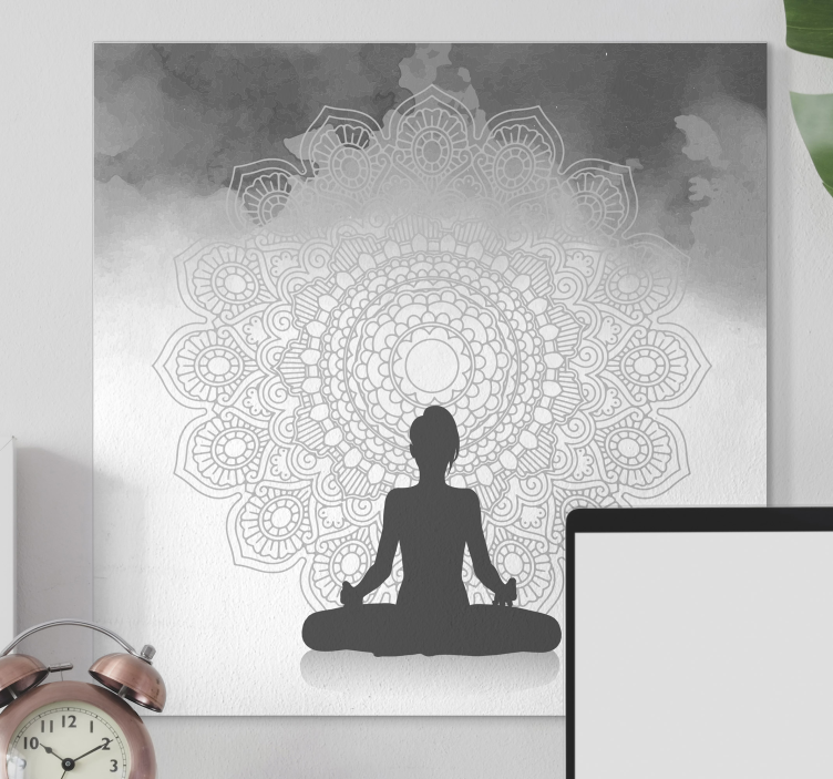 Quadro con struttura mandala e sagoma yoga - TenStickers