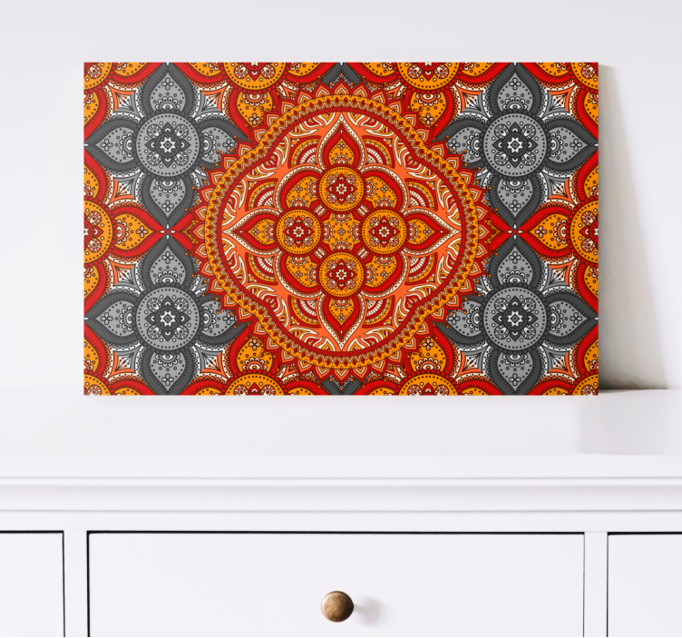 Quadro mandala motivo floreale intricato - TenStickers