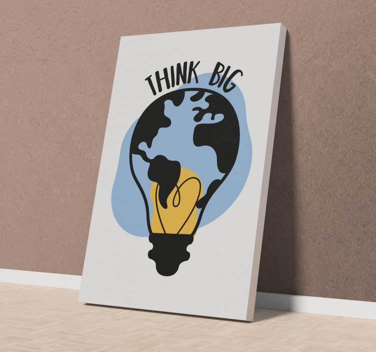 Quadro motivazionale mondo a forma di lampadina - TenStickers