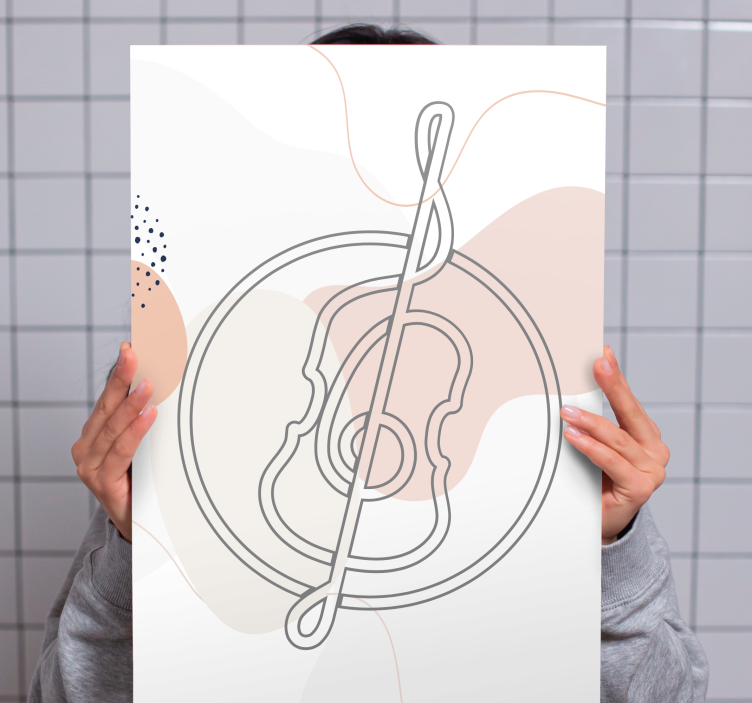 Quadro musicale contorno di strumenti musicali - TenStickers
