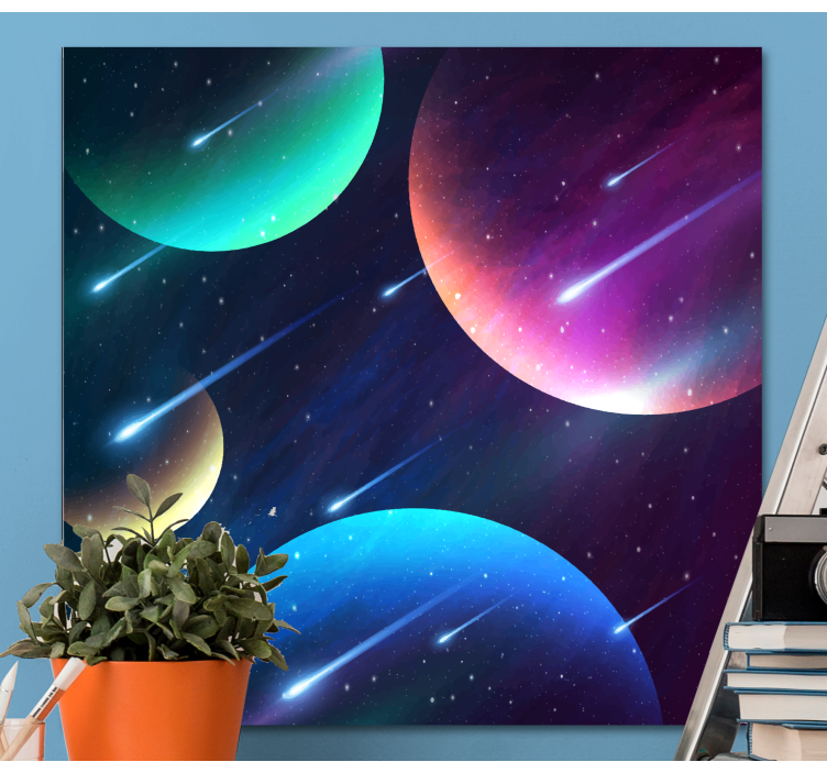 Quadro musicale danza celestiale cosmica - TenStickers