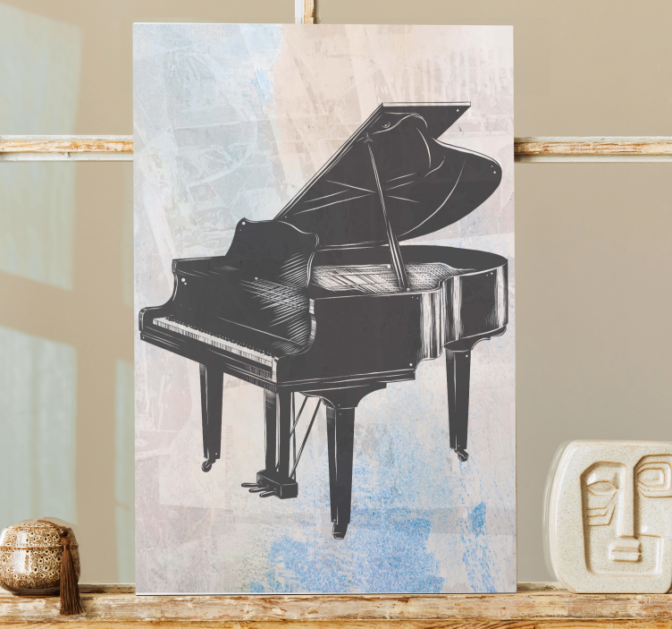 Quadro musicale stile pianoforte grande - TenStickers