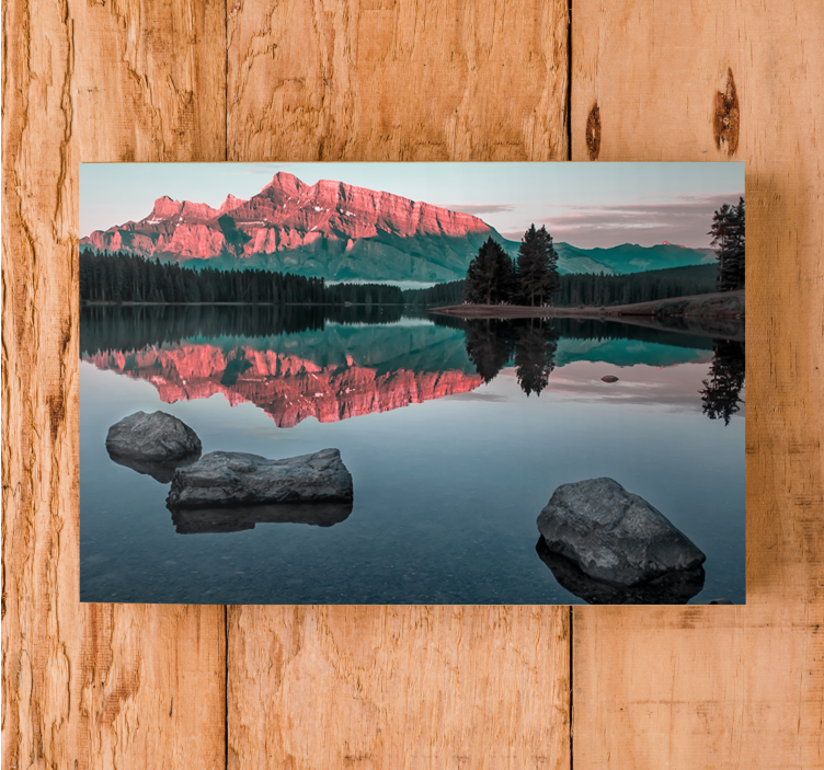 Quadro paesaggio riflessioni montane sereni - TenStickers