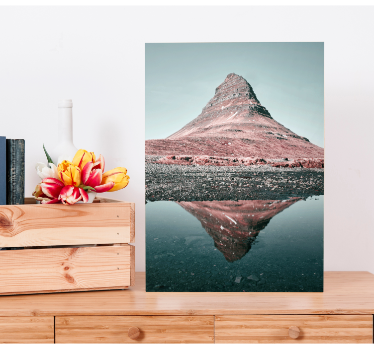 Quadro paesaggio riflesso del monte kirkjufell - TenStickers