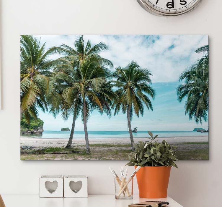 Quadro paesaggio scena di palme tropicali - TenStickers