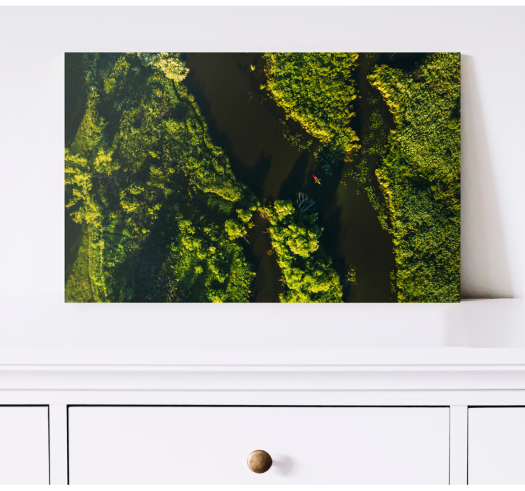 Quadro paesaggio scenari di un fiume tranquillo - TenStickers