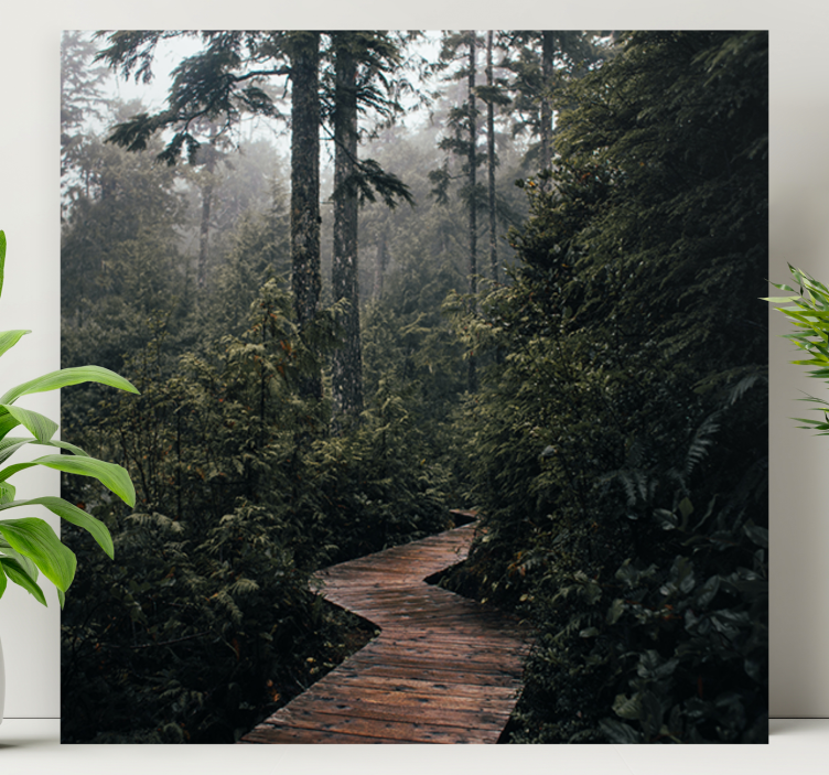 Quadro paesaggio sentiero boschivo tranquillo - TenStickers