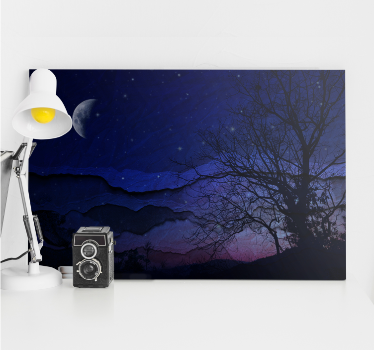 Quadro paesaggio serenità del cielo notturno - TenStickers
