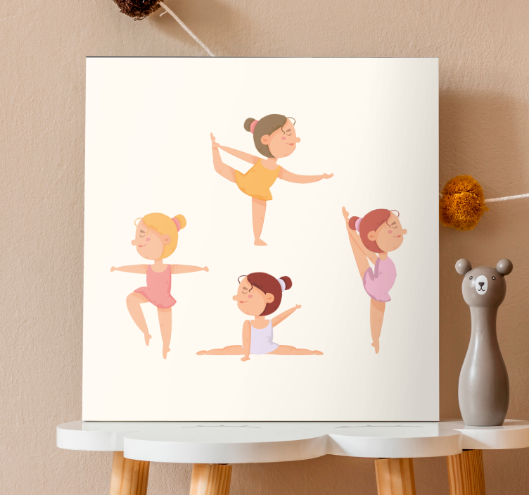 Quadro per bambini ballerine danzanti - TenStickers