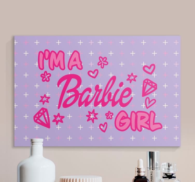 Quadro per ragazzi citazione di barbie - TenStickers