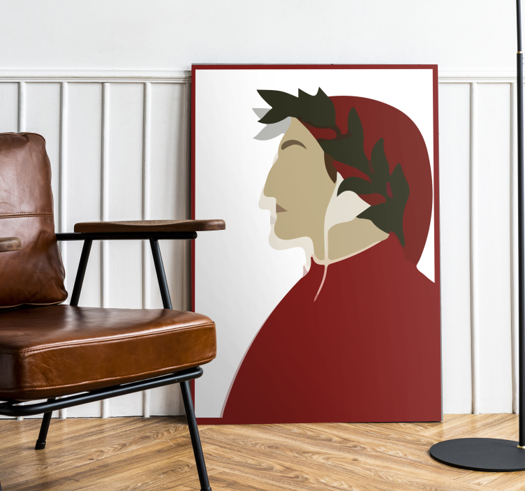 Quadro persona Dante ritratto quadro arte - TenStickers