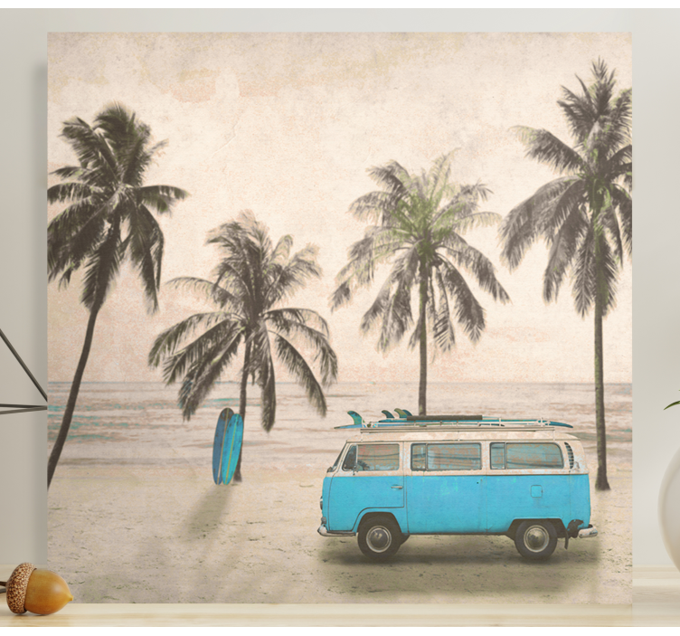 Quadro personalizzabile furgone surf vintage - TenStickers