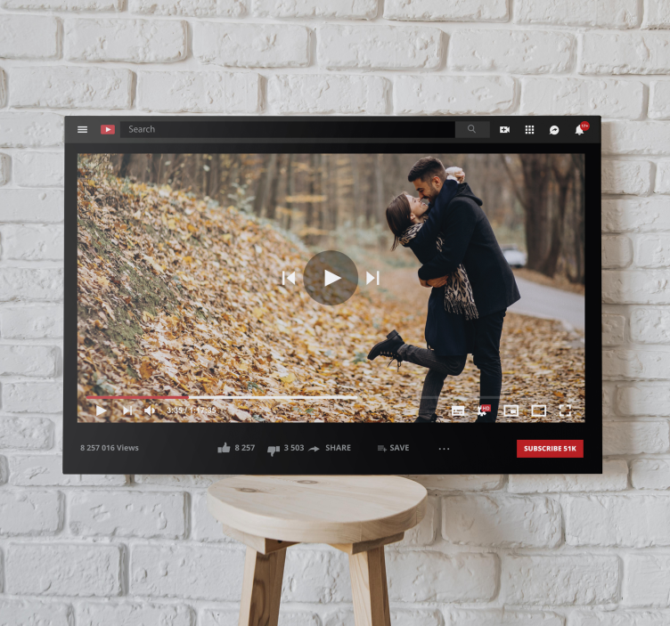 Quadro personalizzabile YouTube - TenStickers