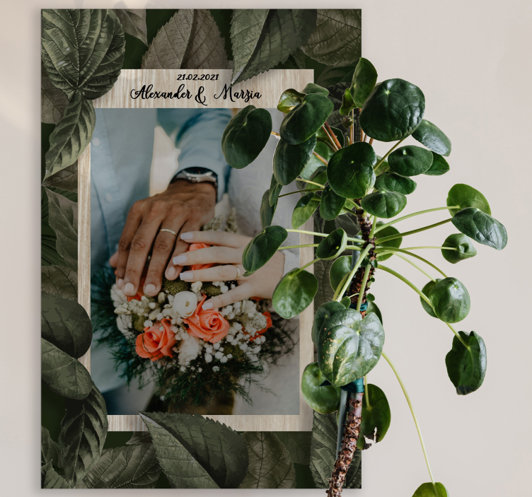 Quadri persona e personaggi mani e bouquet da sposa - TenStickers