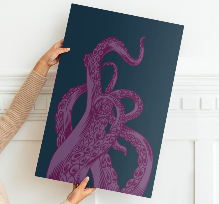 Quadro pesci design tentacoli di polpo - TenStickers