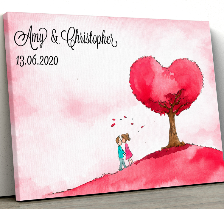 Quadro rustico albero del cuore amore - TenStickers