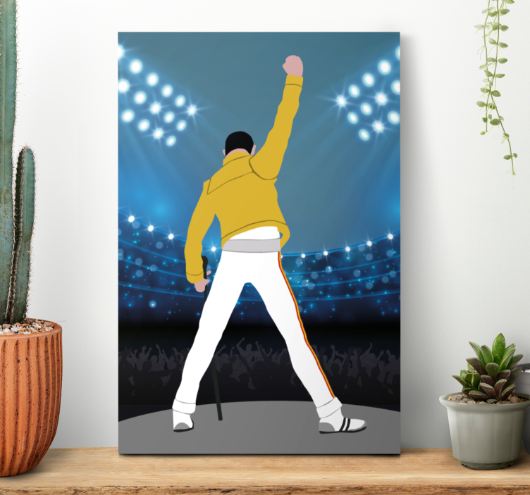 Quadro musicale Freddie a wembley - TenStickers