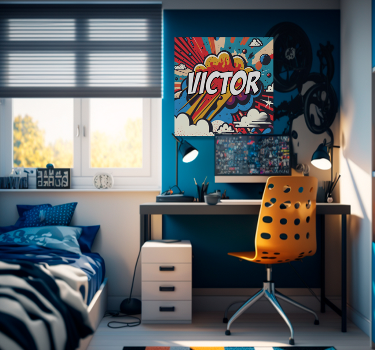Quadro stile pop art con nome personalizzato - TenStickers