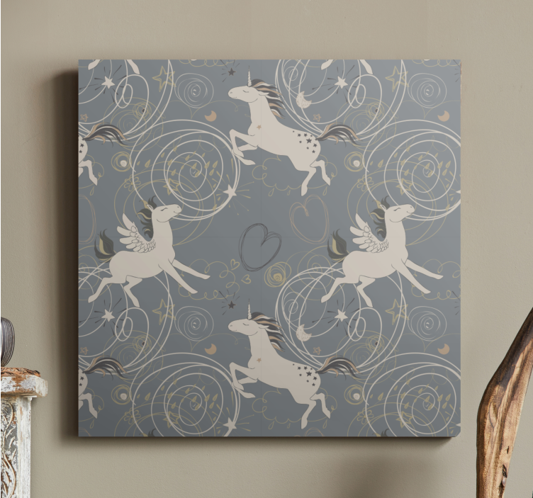 Quadro unicorno creature magiche alate - TenStickers