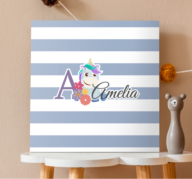 Quadro unicorno design personalizzato - TenStickers