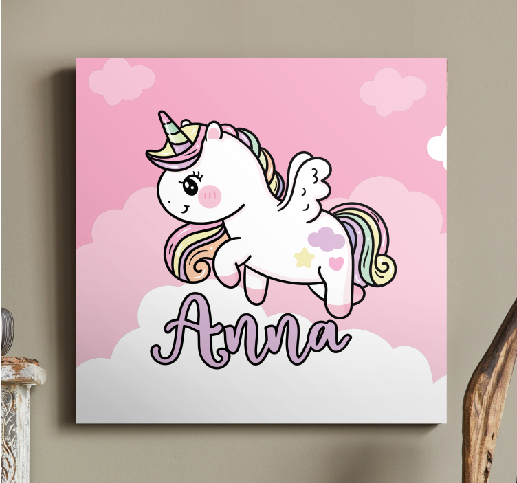 Quadro unicorno fantasia di unicorno carino - TenStickers