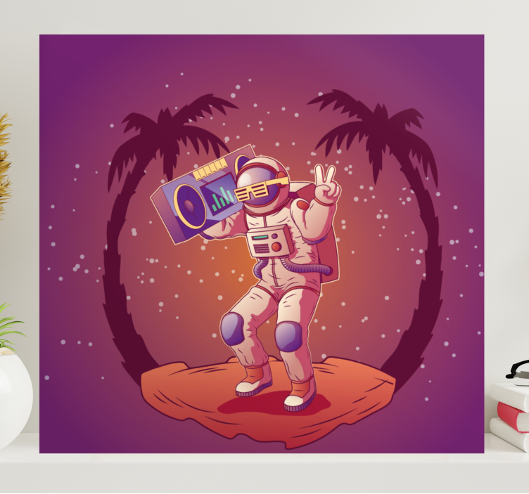Quadro videogioco astronauta danza - TenStickers