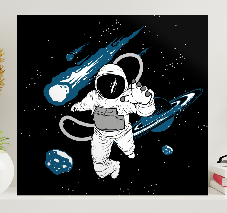 Quadro videogioco astronauta nell'universo - TenStickers