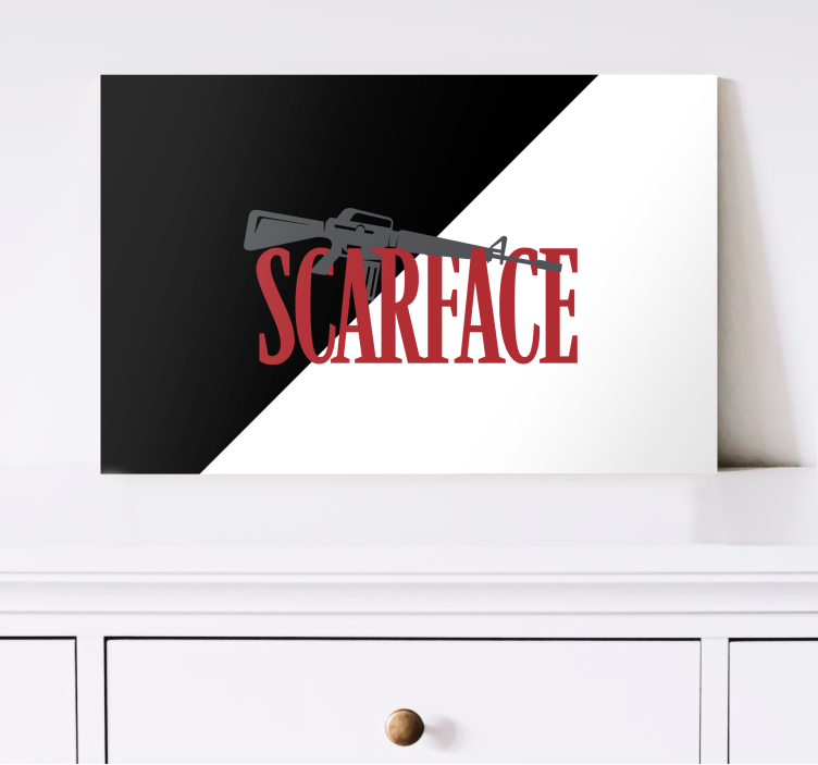 Quadro videogioco logo pistola scarface - TenStickers