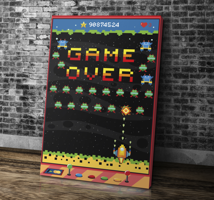 Quadro videogioco schermo arcade a 8 bit - TenStickers