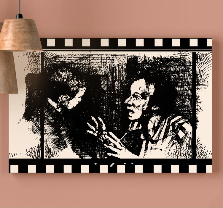 Quadro vintage dialogo sul film - TenStickers