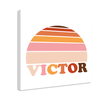 Quadro vintage nome del tramonto - TenStickers