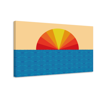 Quadro vintage riflesso del tramonto - TenStickers