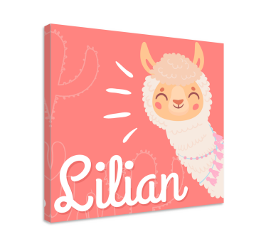 Quadri cameretta neonato lama personalizzato - TenStickers