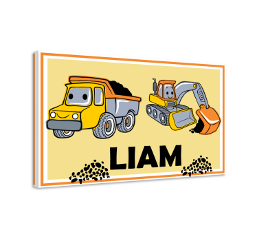 Quadro con nome Nome con camion - TenStickers