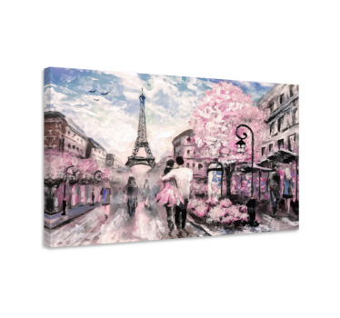 Quadro città e paesi passeggiata primaverile a parigi - TenStickers
