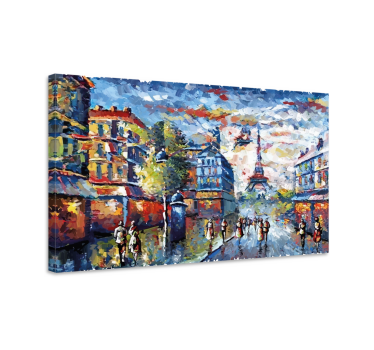 Quadro città e paesi scena di città parigina - TenStickers