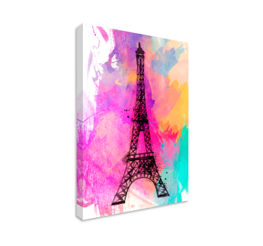 Quadro città e paesi silhouette torre eiffel - TenStickers