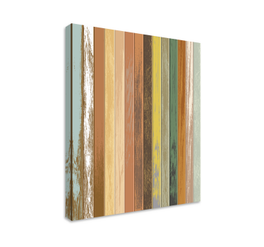 Quadro con linee colorate effetto legno - TenStickers