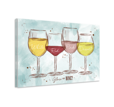 Quadro con bicchieri di vino - TenStickers