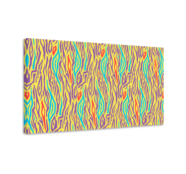 Dipinto geometrico linee colorate astratte - TenStickers