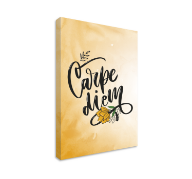 Quadro con frase cogli l'attimo floreale - TenStickers