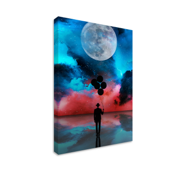 Quadro astratto palloni silhouette misteriosi - TenStickers