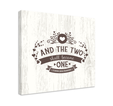 Quadro con frase l'amore unisce per sempre - TenStickers