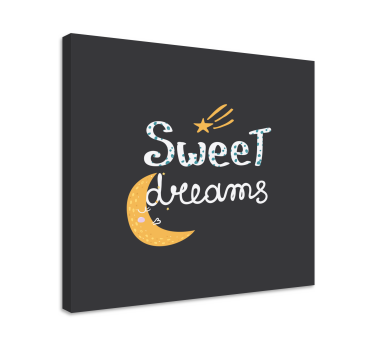 Quadro con frase sogni d'oro luna - TenStickers