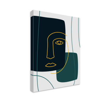 Quadro con volto stilizzato - TenStickers