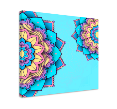 Quadro mandala Due modelli di mandala colorati - TenStickers