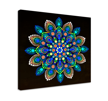 Quadro mandala Puntini colorati mandala - TenStickers